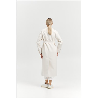 Пальто женское демисезонное 26102 (молочный/рубчик)