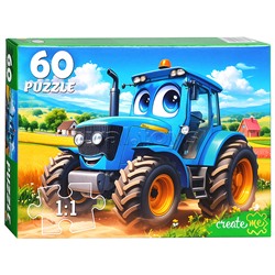 Пазлы 60 "Трактор в поле"
