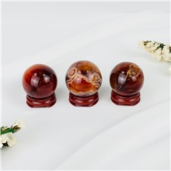 Радуга Самоцветов Шар из Сердолика на подставке