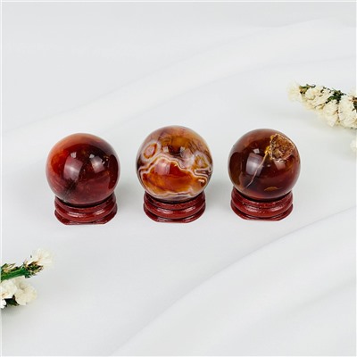 Радуга Самоцветов Шар из Сердолика на подставке