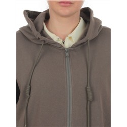 3265 KHAKI Худи на молнии женское (95% хлопок, 5% эластан)