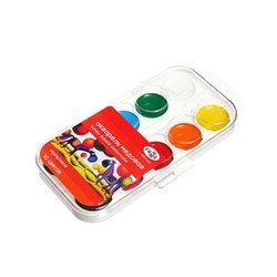 Акварель 10 цветов «Гамма» «Мультики», в пластиковой коробке, без кисти