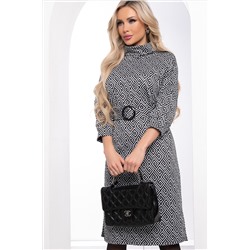 Платье Эльвира (черно-белое) П11066
