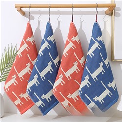 Towel Korean spotted cat four-layer cotton gauze large square towel wipe hand towel export kitchen towel factory price wholesale