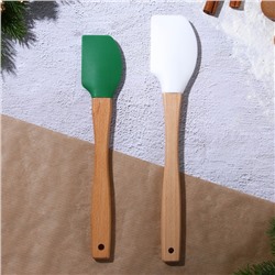 Лопатки силиконовые «Новогоднее чудо», 26×5 см, 23.3×4.3 см, 2 шт.