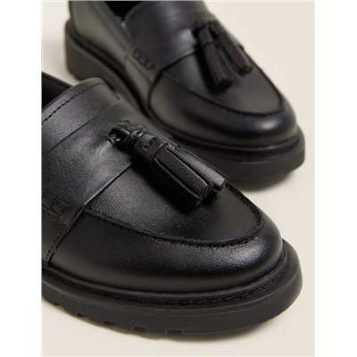 Kids' Leather Slip-on School Shoes (13 Small-7 Large)