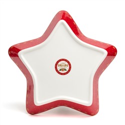 БЛЮДО-ЗВЕЗДА LEFARD "ДЕД МОРОЗ" 28*28*5 СМ КРАСНОЕ (КОР=8ШТ.)