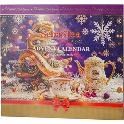 SebaSTea. Новый год. Advent Calendar. Фиолетовый карт.упаковка, 24 пак. (Уцененная)