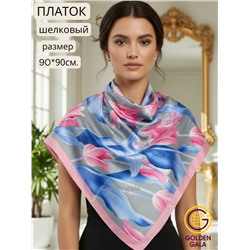 Платок шелковый "Тюльпаны" Арт 9062/4
