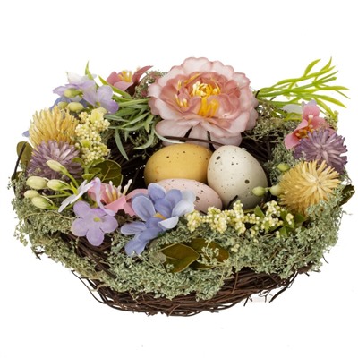 GAEM Изделие декоративное "Гнездо пасхальное", L17 W17 H8,5 см