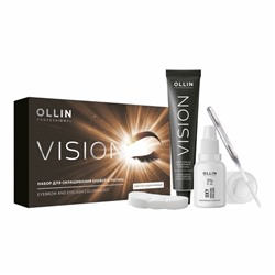 Набор для окрашивания бровей и ресниц Vision, светло-коричневый Ollin