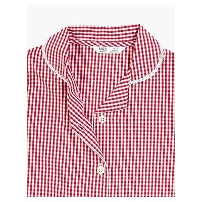 Girls' Pure Cotton Gingham School Dress (2-14 Yrs)