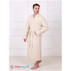 Мужской вафельный халат с планкой В-03 (31)