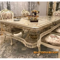 Скатерть прозрачная с бахромой