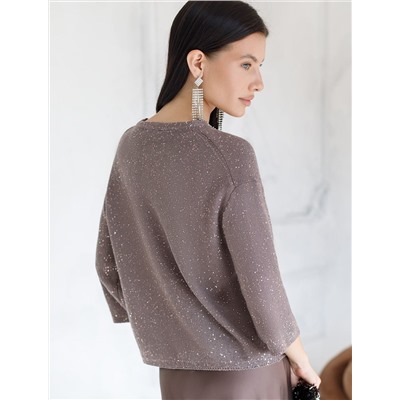 Джемпер из хлопковой пряжи с пайетками