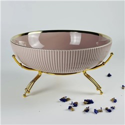 163-075 Фруктовница 25см на подставке MULTICOLOR в под.уп.(х8)Фарфор