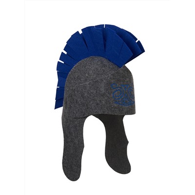 Шапка банная "Гладиатор. Синий", войлок  серый