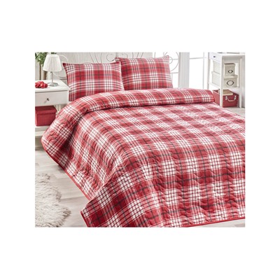 1 сп. Стеганое Покрывало Двустороннее 160x220 см. с Наволочкой 50x70 см. Burberry Kırmızı