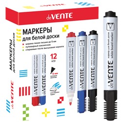 Маркер для доски "deVENTE" с клипом пулевидный 5мм черный 5040306/12/Китай