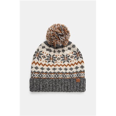 Czapka męska beanie z pomponem  kolor multicolor