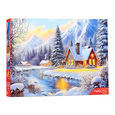 Пазлы 500 "Зимний пейзаж"