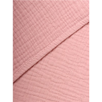 Полотенце - уголок муслиновое Крошка Я, 75×75 см, 100% хлопок, 120 г/м², пудровое