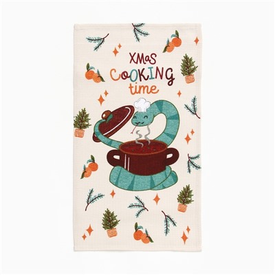 Набор полотенец Доляна "Cooking time" 28х46 см - 3 шт, 100% хл