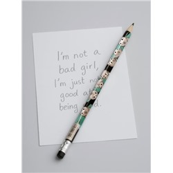 Карандаш ч/графитный с ластиком "Kuromi-3", с голографческой пленкой