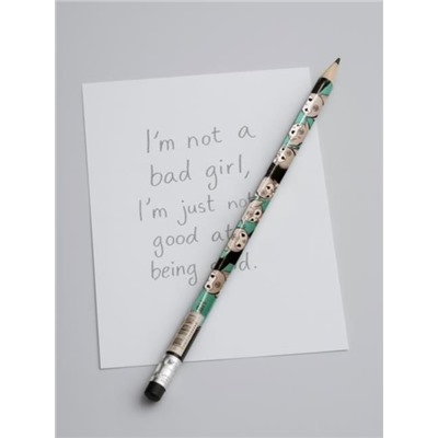 Карандаш ч/графитный с ластиком "Kuromi-3", с голографческой пленкой