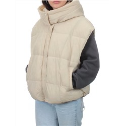 24001 BEIGE Жилет утепленный женский (100 гр. холоффайбер)