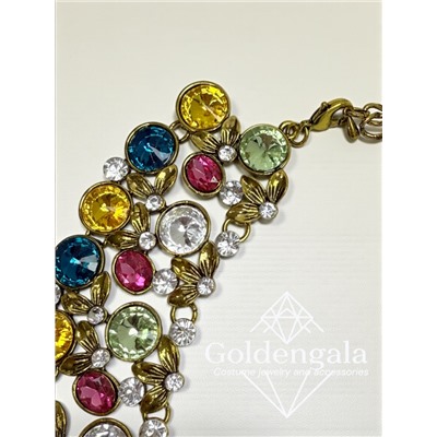 Колье-воротник с кристаллами П4/05