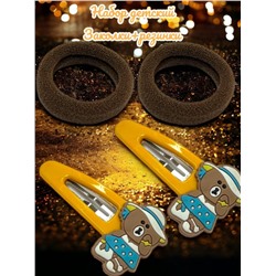 Детский набор аксессуаров для волос (2 резинки и 2 тик-так) НД4 тип 6