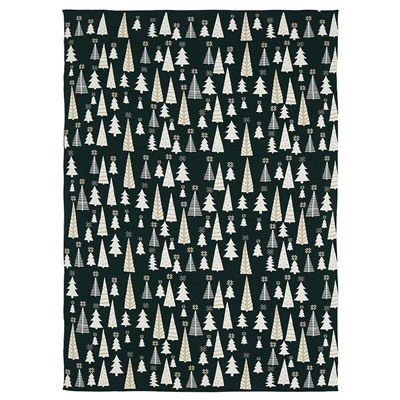 Плед из хлопка с новогодним рисунком Whitewood из коллекции New Year Essential, 130x180 см