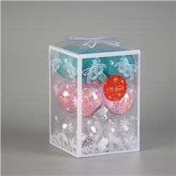 Ёлочные игрушки «Калейдоскоп» каприз, шары новогодние, d=6 см, набор 12 шт., МИКС