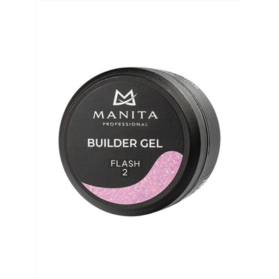Manita Professional Гель моделирующий для ногтей с хлопьями юки / Builder Gel Flash №02, 15 мл