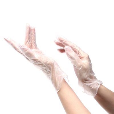 Перчатки Benovy (Saf&ty), виниловые, размер M, 50 пар, прозрачные