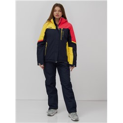 Горнолыжный костюм женский зимний УЦЕНКА малинового цвета 02819M