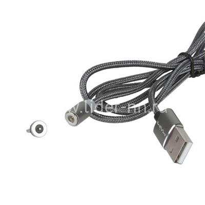 USB кабель micro USB 1.0м MAIMI X30 магнитный (графит) 3A