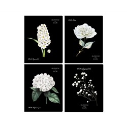 Тетрадь 48л., А5, клетка BG "Blossom in snow", блестки