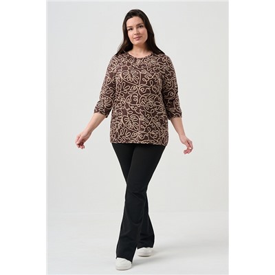 Женская блузка 21621 / коричневый