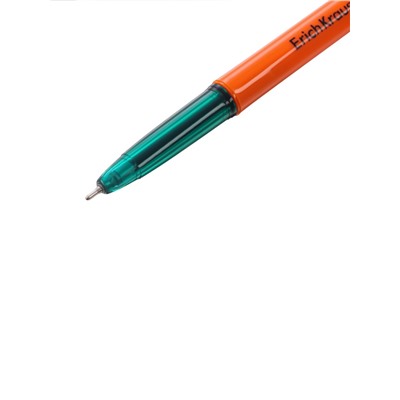 Ручка шариковая ErichKrause Slender Stick Orange, Super Glide, 0.7 мм, зелёная