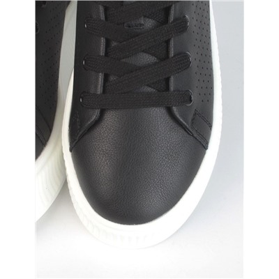 05-PDXL155-5 BLACK Кроссовки женские (натуральная кожа)