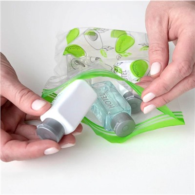 Универсальные пакеты Paterra Авокадо яблоко с двойным замком, 15,5 x 15 см., 18,5 x 21 см., 30 + 30 шт.