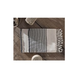 Пештемаль с Бахромой 90x170 см Peştemal Natur Siyah