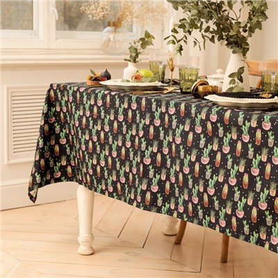 Скатерть Этель  Succulents 146х180 см, 100% хл, саржа 190 г/м2