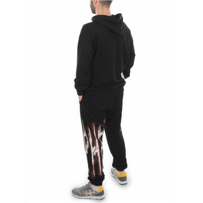 2627/7350 BLACK/BROWN Костюм спортивный мужской (75% хлопок, 20% полиэстер, 5% спандекс)