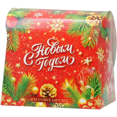 HYLEYS. Новый год. Сундучок (красный) 50 гр. карт.упаковка