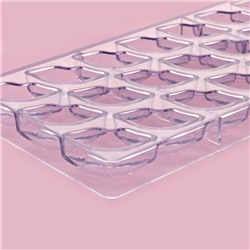 Форма для конфет шоколада KONFINETTA «Губки», 28×14 см, 21 ячейка 4.8×2.5×1.8 см, прозрачная