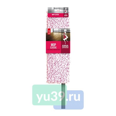 Anna Zaradna Швабра классическая плоская + насадка из микрофибры, 1шт