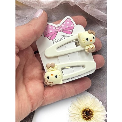 Заколка детская "клик-клак" Кити 10 шт (5пар) ТК 3